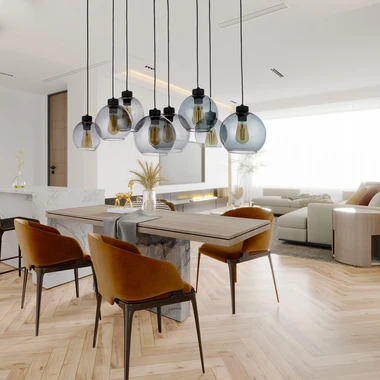 Závesné svietidlo v grafitovej farbe CUBUS 8