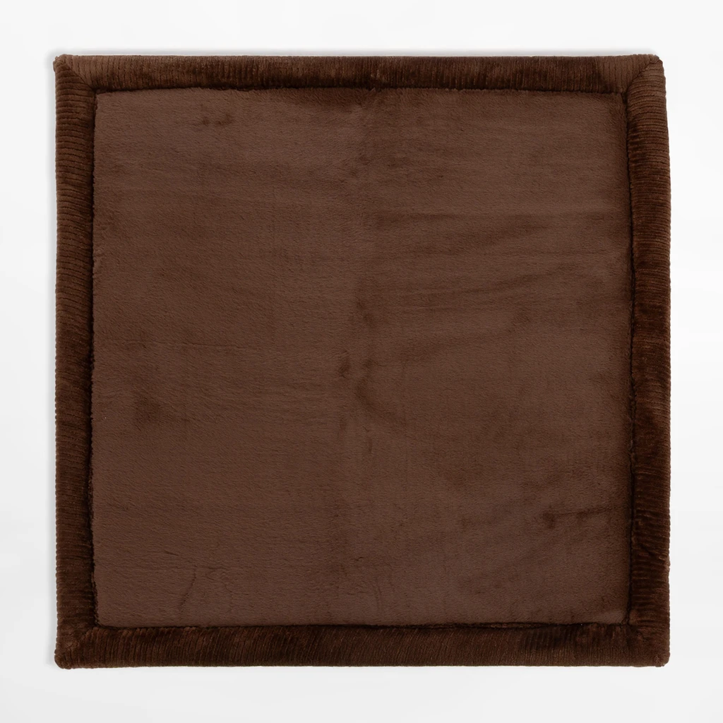 Štvorcový koberec PUFFY SOFT, hnedý, 80x80 cm