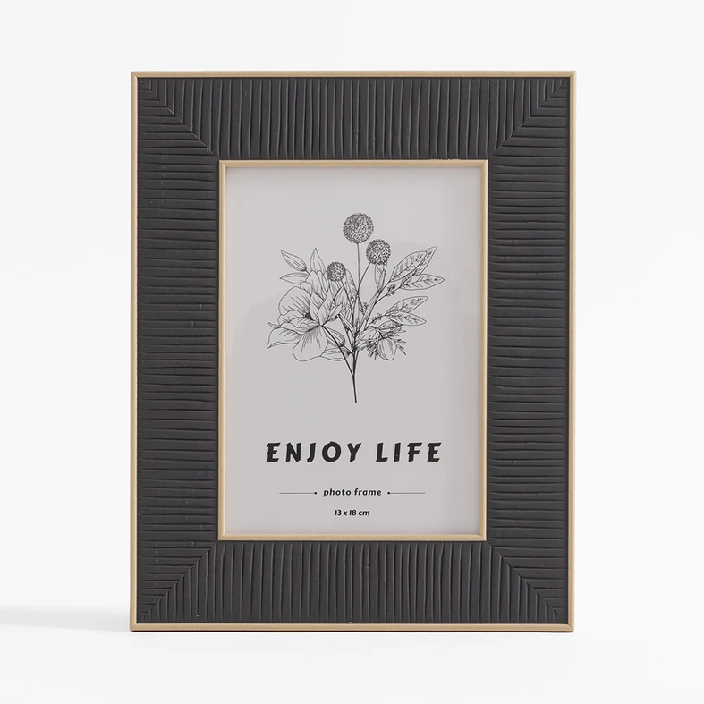 Rám na fotografiu v boho štýle 13x18 cm čierny