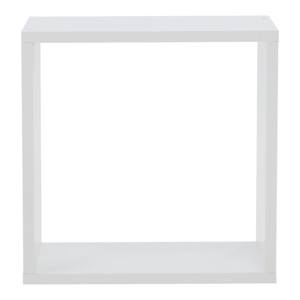 Štvorcová biela polica TRIO