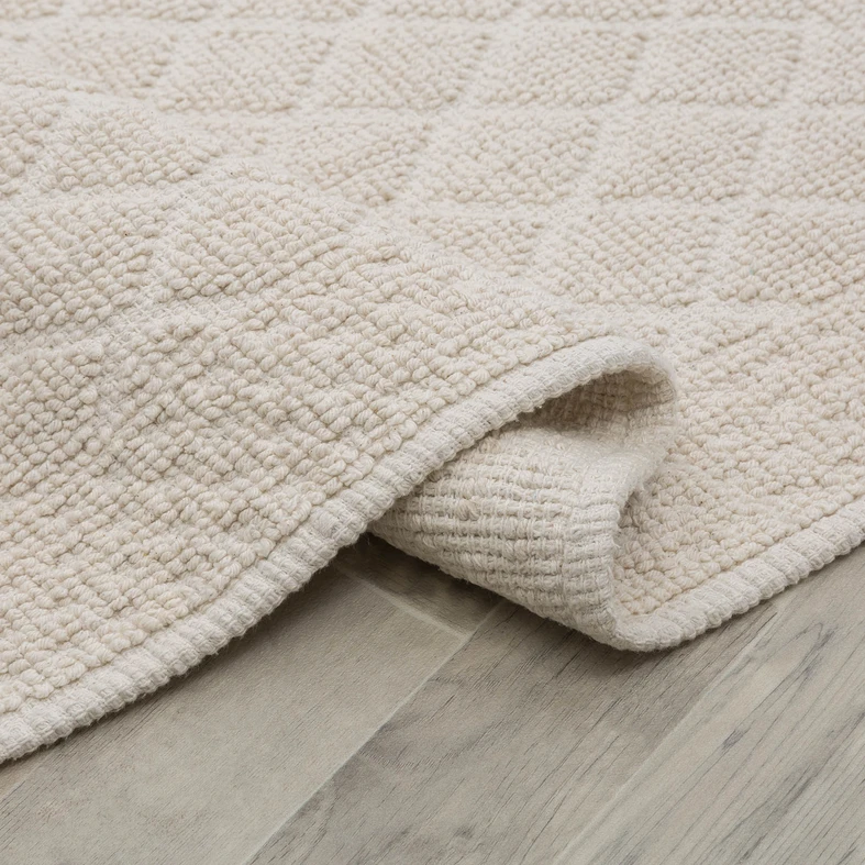 Geometrický koberec OSLO v kosoštvorcoch, krémový 50x80 cm