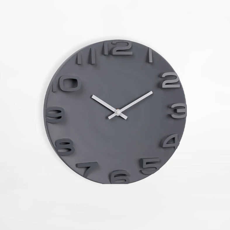 Czarny zegar na ścianę