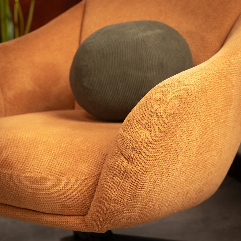 Okrągła poduszka ozdobna zielona