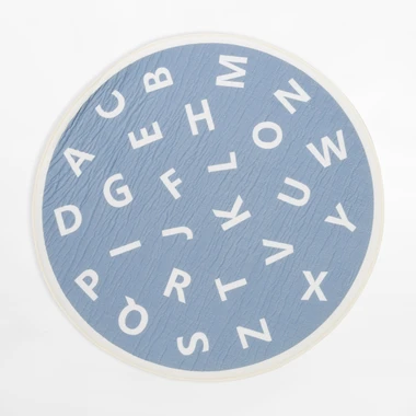 Okrúhly koberec s písmenkami WORDS, 100 cm