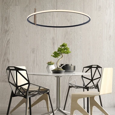 Závesné svietidlo LED CLAUD s čiernym krúžkom