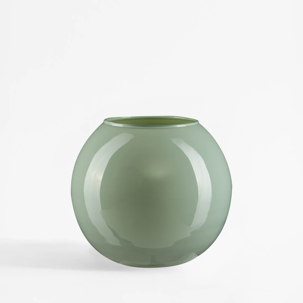 Svetlozelená váza GUĽA 17 cm