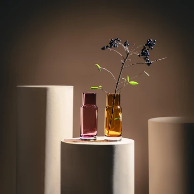 Sklenená váza JANTÁR 7x19 cm