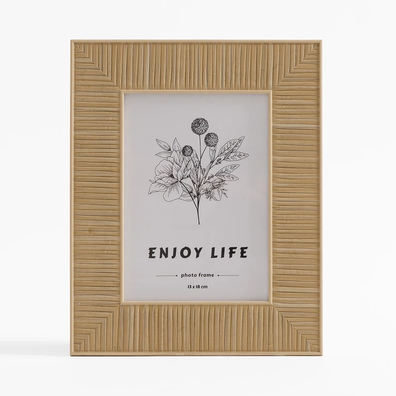 Rám na fotografie v boho štýle 13x18 cm hnedý