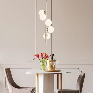 Závesné svietidlo zlaté gule ARCTURUS 5