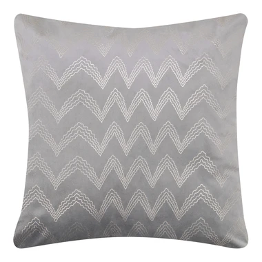 Sivý velúrový vankúš LOUIS 45 x 45 cm