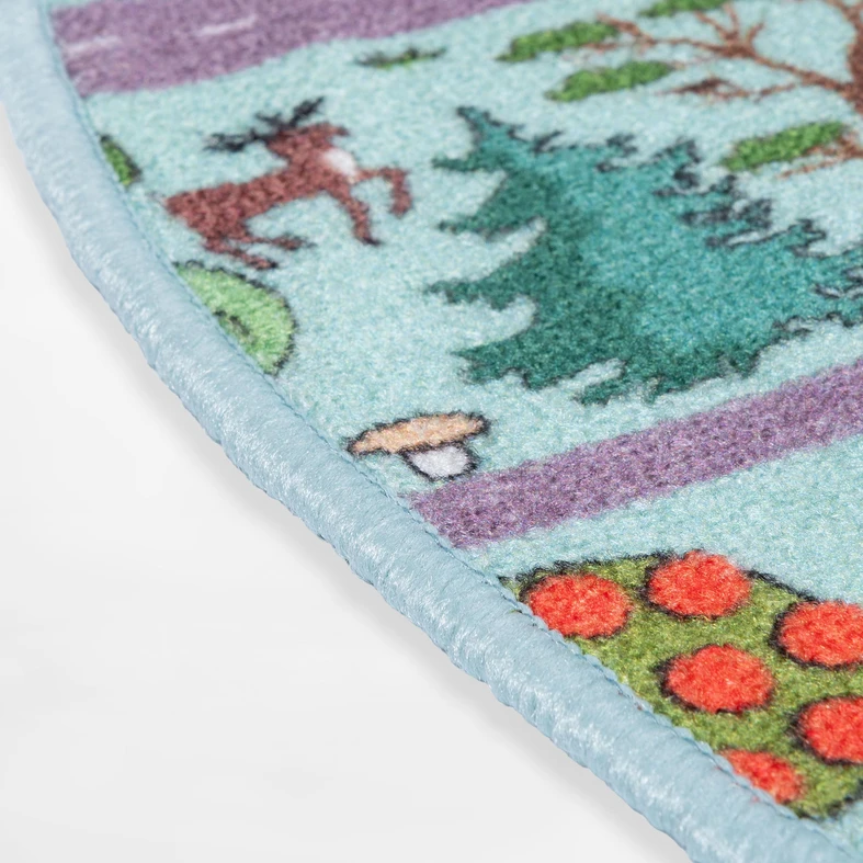 Koberec STELLA, okrúhly, ulice, morský, 120 cm