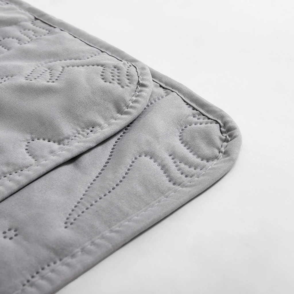 Narzuty na łóżko jasnoszara w dinozaury