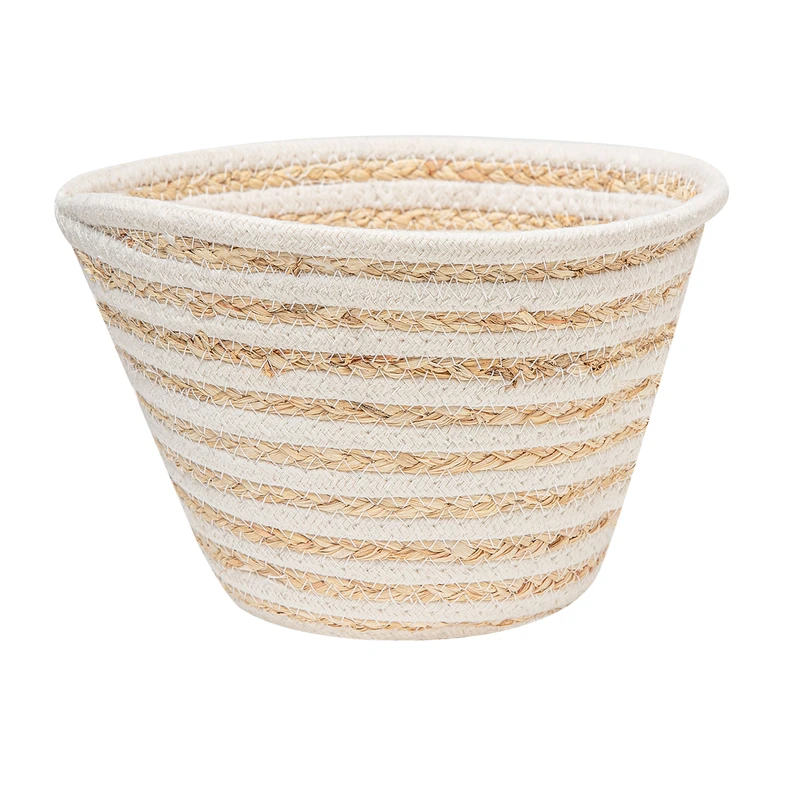 Pletený košík v štýle boho MIX 22x14 cm