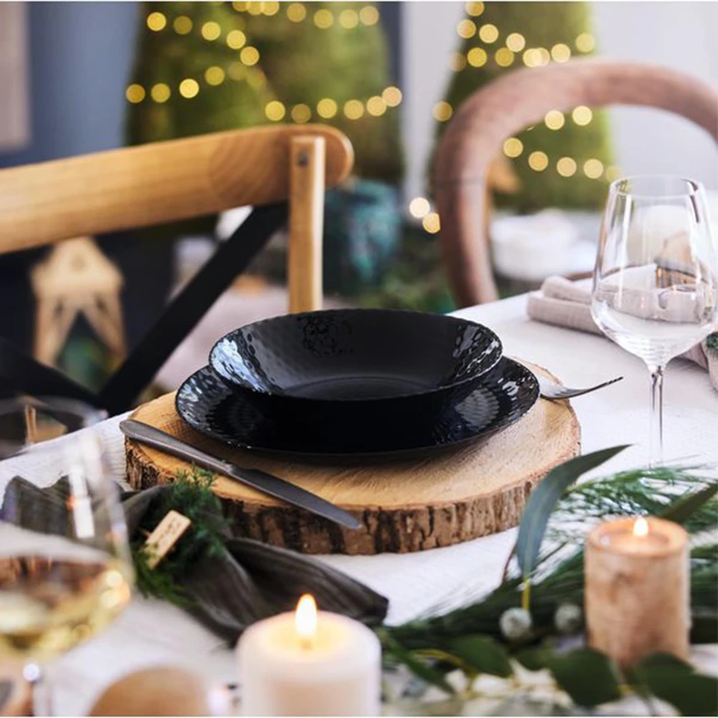 Hlboký tanier čierny PAMPILLE 20 cm