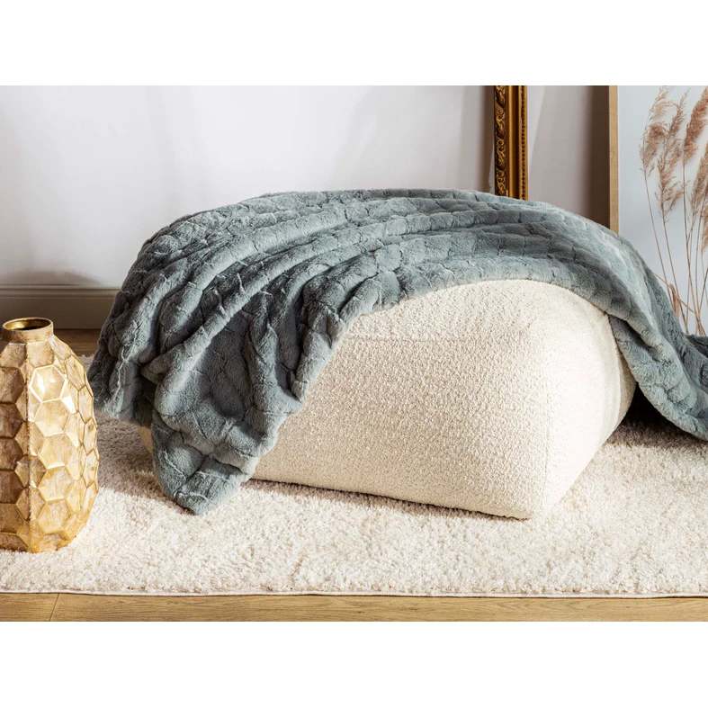Šedá vlnená deka MAISON 220x200 cm