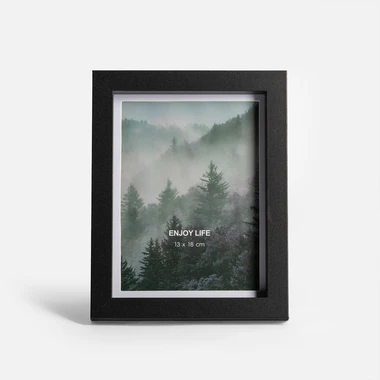 Čierny fotorámik 15x20 s paspartou
