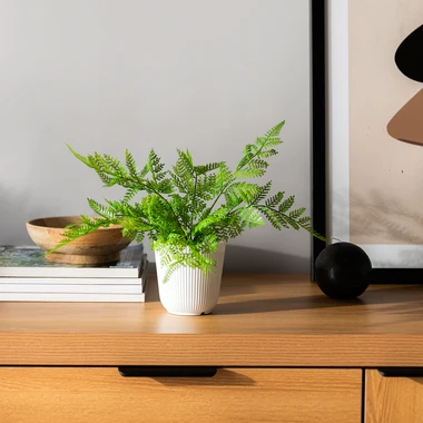 Umelá papraď v kvetináči 25 cm