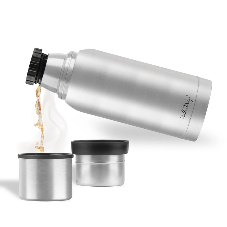 Termoska s 2 hrnčekmi strieborný FUORI 1 l