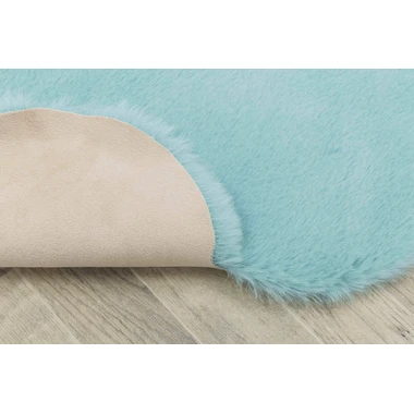 Malý koberec modrý v tvare kvetu NEBBIA 60x60 cm