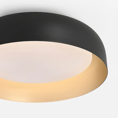 Stropné svietidlo LED čierno-zlaté OSKO s diaľkovým ovládaním fi 40 cm