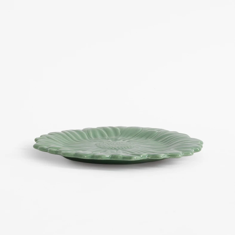 Deserowy talerz kwiatek zielony