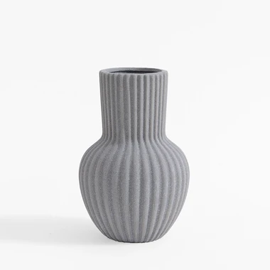 Keramická váza sivá 19,8 cm