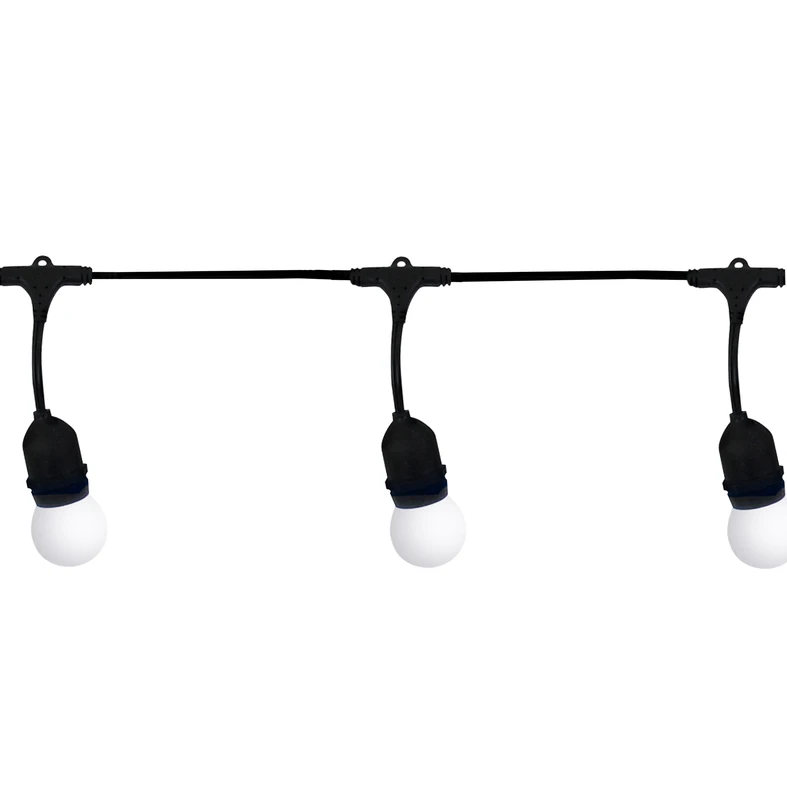 Vonkajšia svetelná reťaz PARTY iP44 5,6 m mliečna