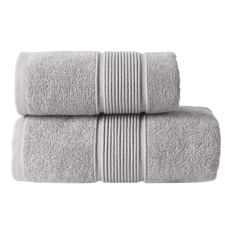 Sivý bavlnený uterák NAOMI 50x90 cm