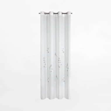 Záclona s priechodkami bielo-béžová ISABEL 140x250 cm