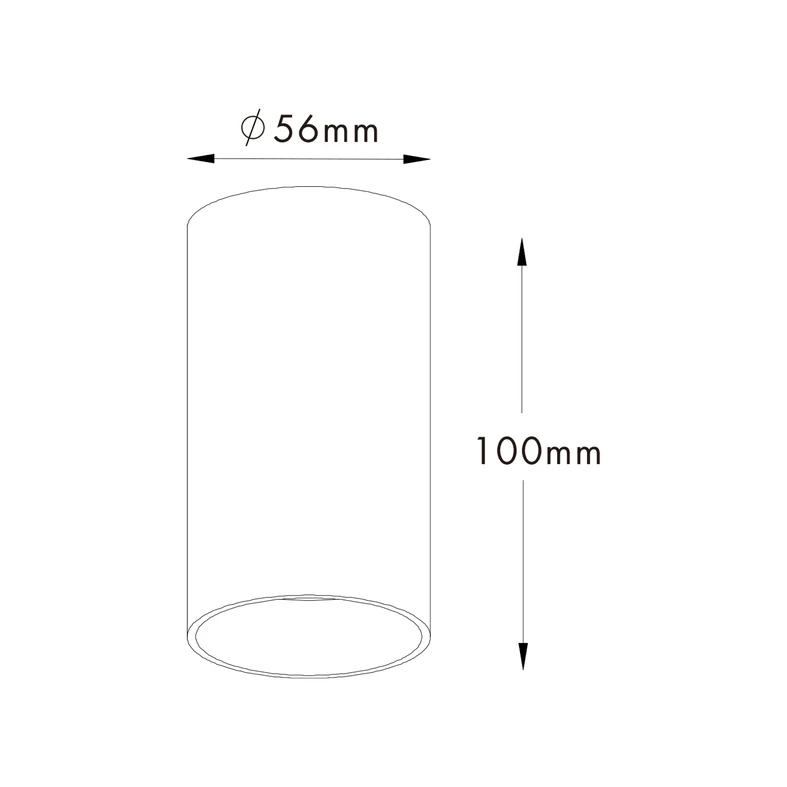 Zapustené 1-bodové svietidlo čierne TUBA SL 1