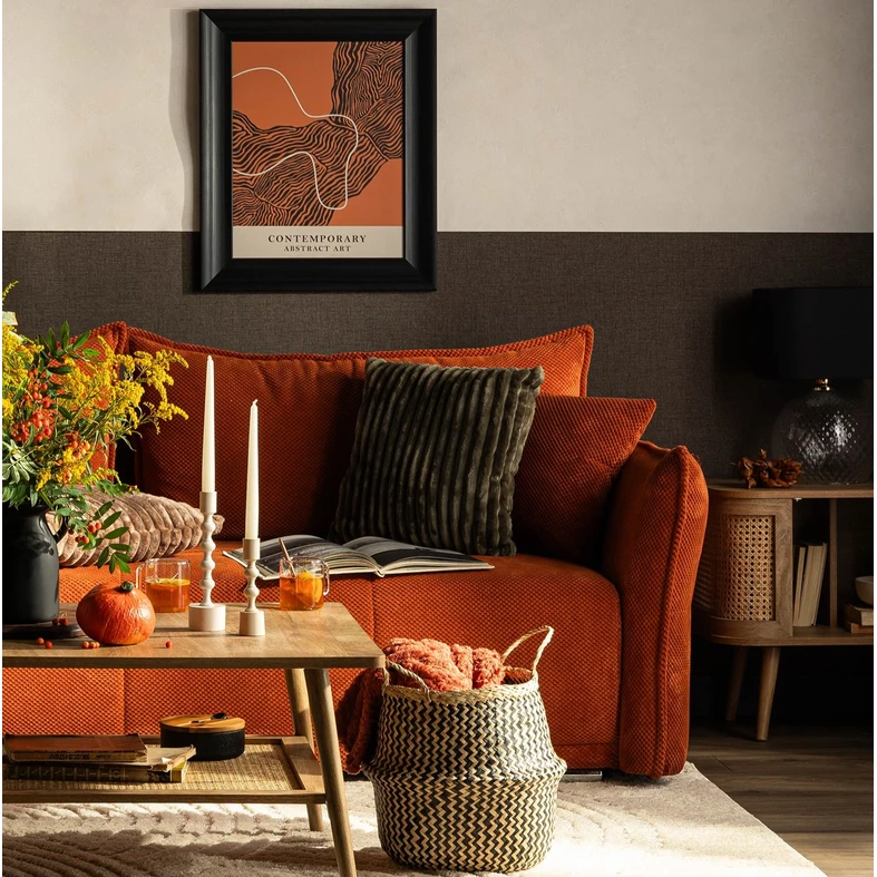 Dekoračný vankúš TILIA do obývačky, olivový 50x50 cm