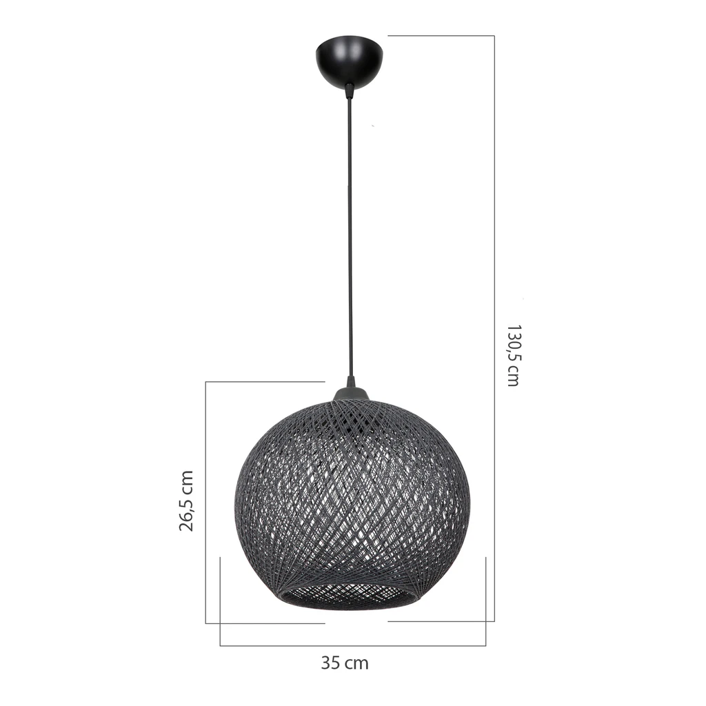 Wiszący model lampy YUMAK to designerski projekt, który podkreśli naturalność i wyjątkowość wnętrza w klimacie boho.