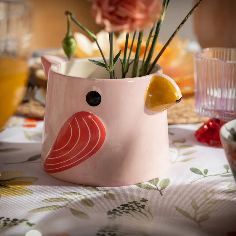 Kvetináč na balkón, vták, MIX