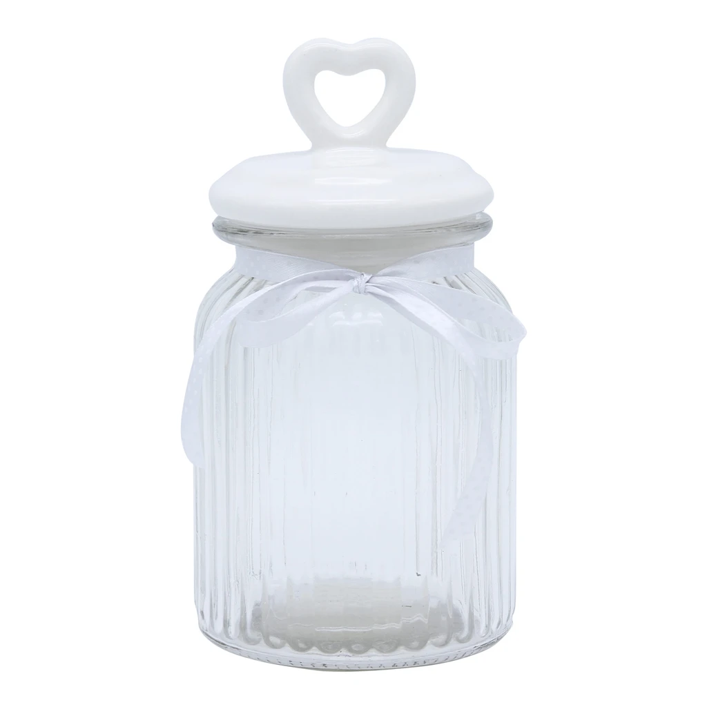 Sklenená nádoba s keramickým viečkom 650 ml