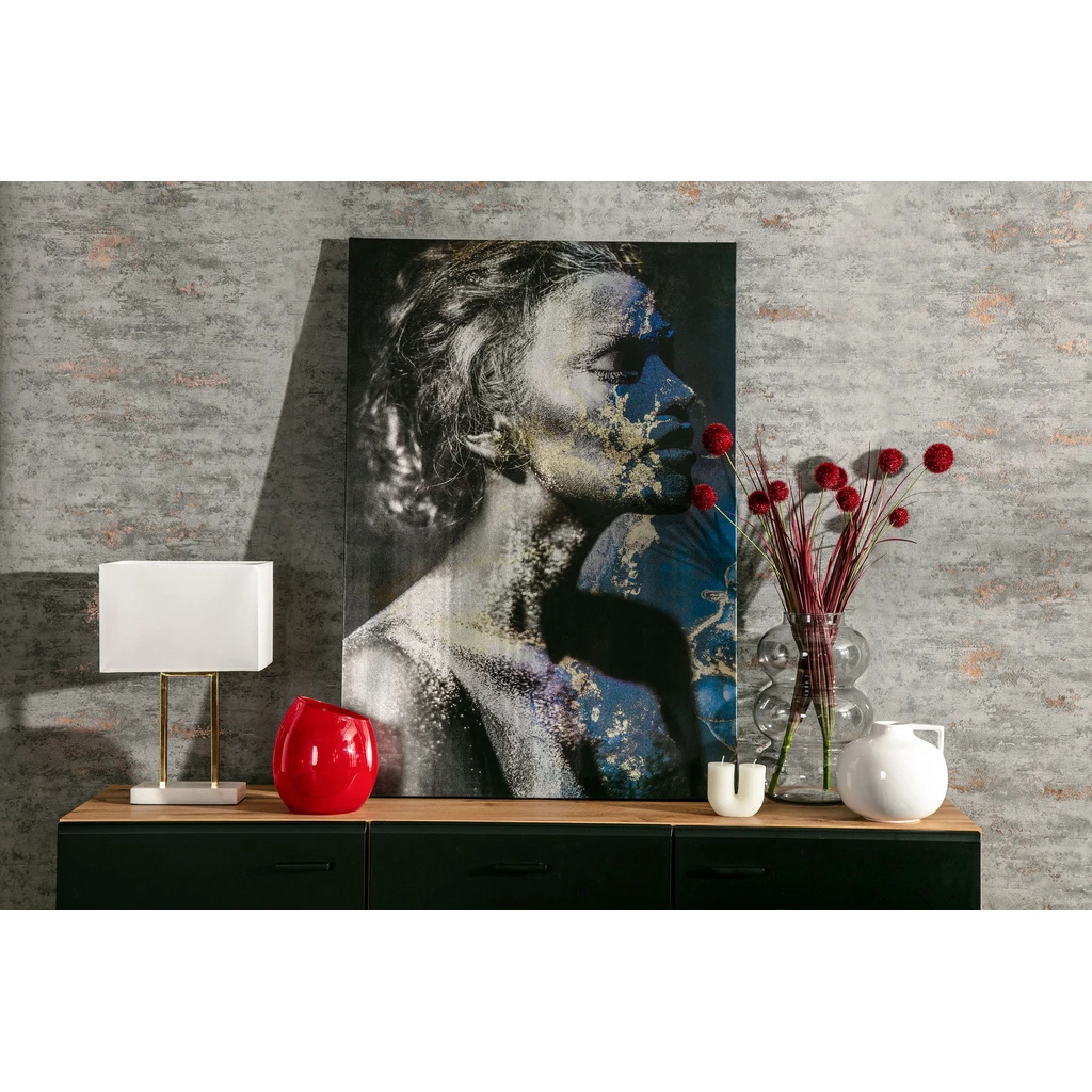 Obdĺžniková stolová lampa biela CARLOS