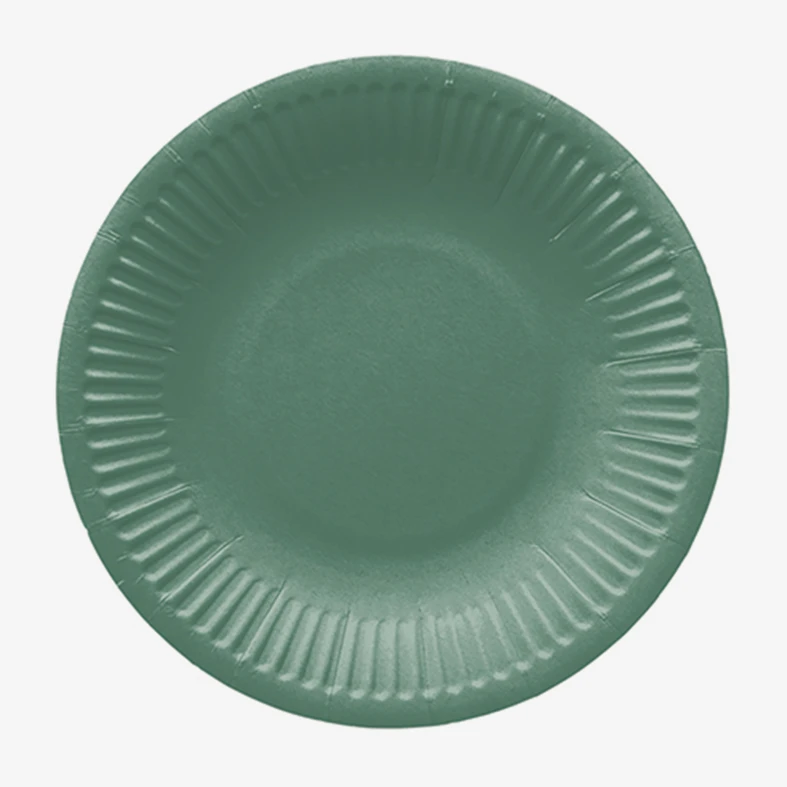 Zielony talerz z papieru 18 cm