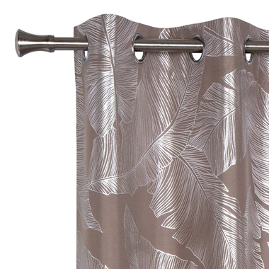 Záves do obývacej izby na kruhy taupe VANUA 140 x 260 cm