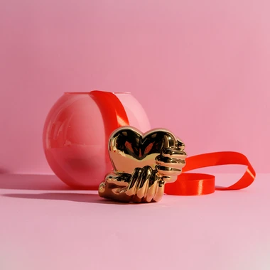 Dekoratívna figúrka SRDCE zlatá