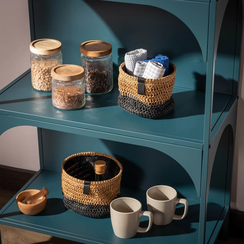 Sklenená nádoba s akáciovým vekom 1000 ml