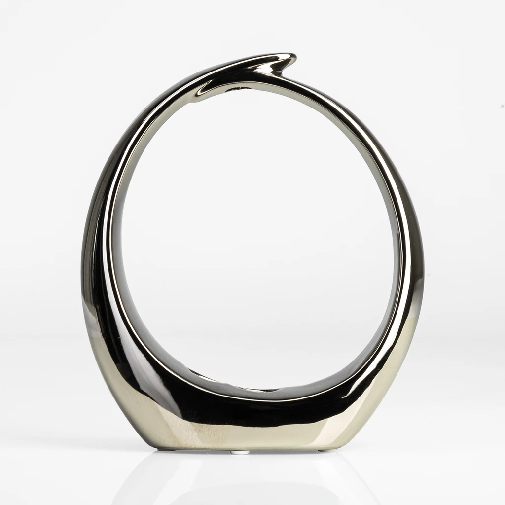 Moderná váza strieborná 20 cm