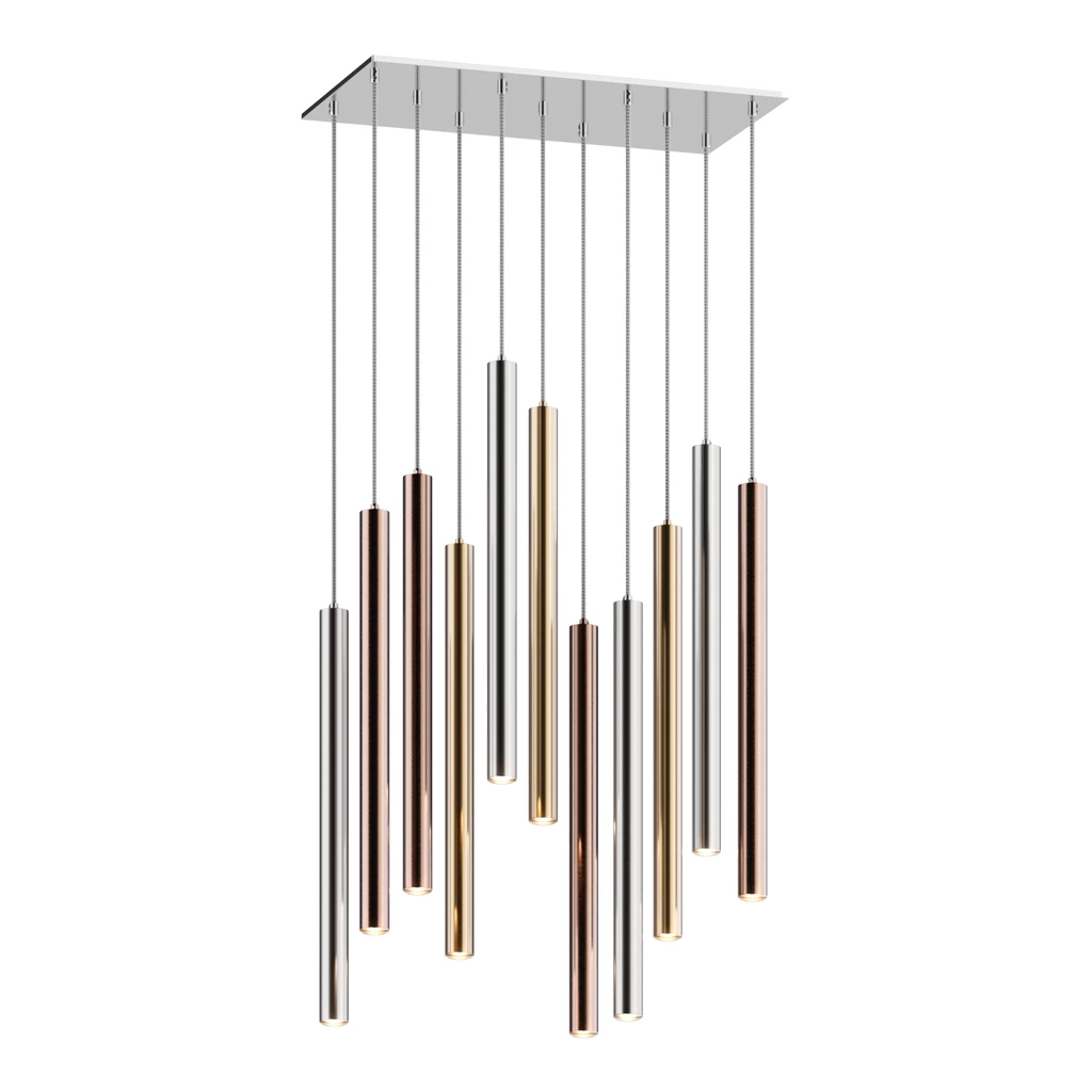 LED luster na lanku strieborno-zlatý LOYA P0461-11A-B5SC