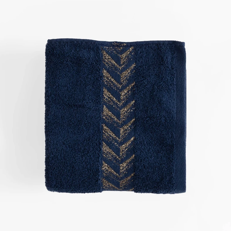 Súprava 2 uterákov biela/tmavomodrá GLOW