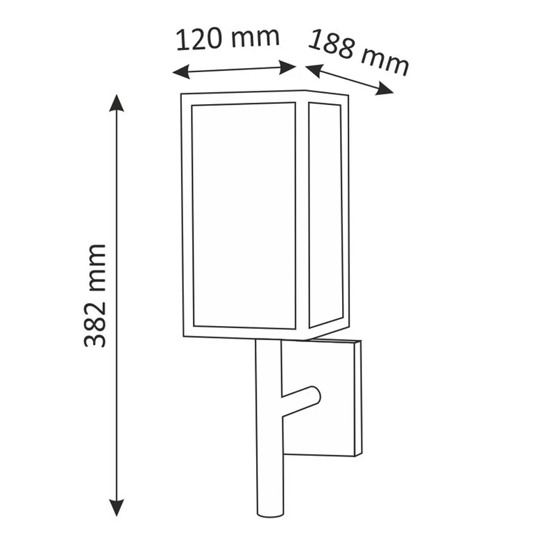 Vonkajšie nástenné svietidlo grafitové MALMO