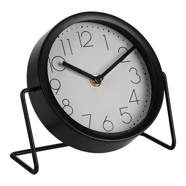 Kovové stolové hodiny čierne