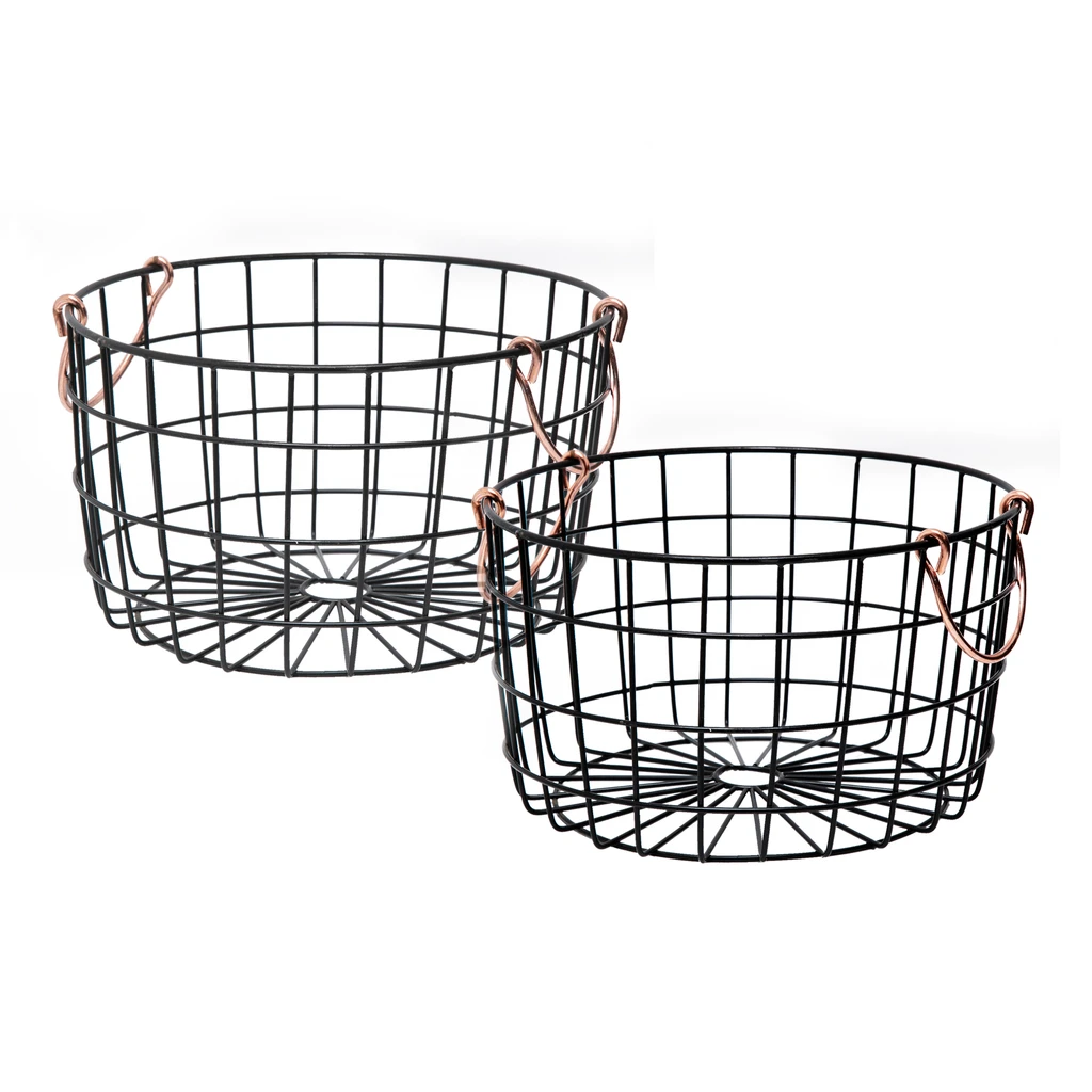 Sada 2 kovových košíkov