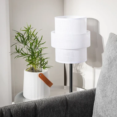 Kvetináč s rukoväťou biely 15 cm