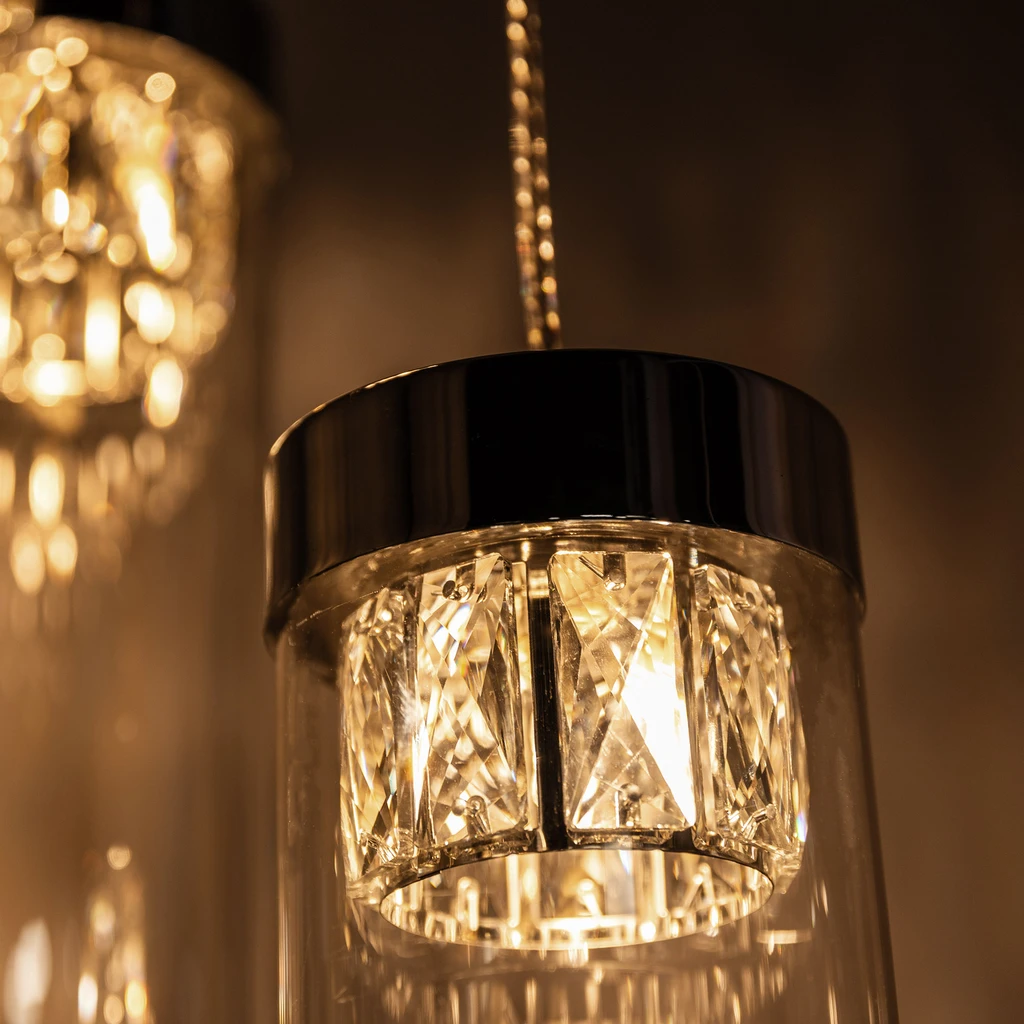 Závesné svietidlo strieborné GEM 3xG9