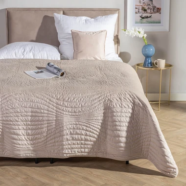 Prehoz na posteľ béžový NEW WAVE 220x240 cm