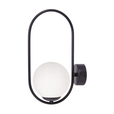 Nástenná lampa PARVA guľa čierna