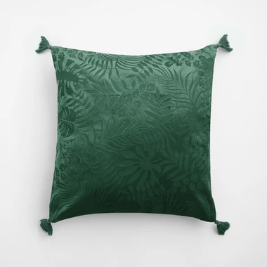Zamatová obliečka na vankúš ADRIA zelená 45x45 cm